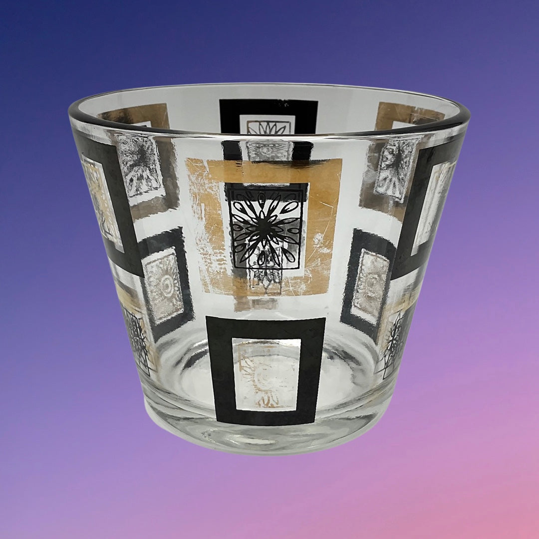 Mid Century Black and Gold Barware Set (11 pieces)