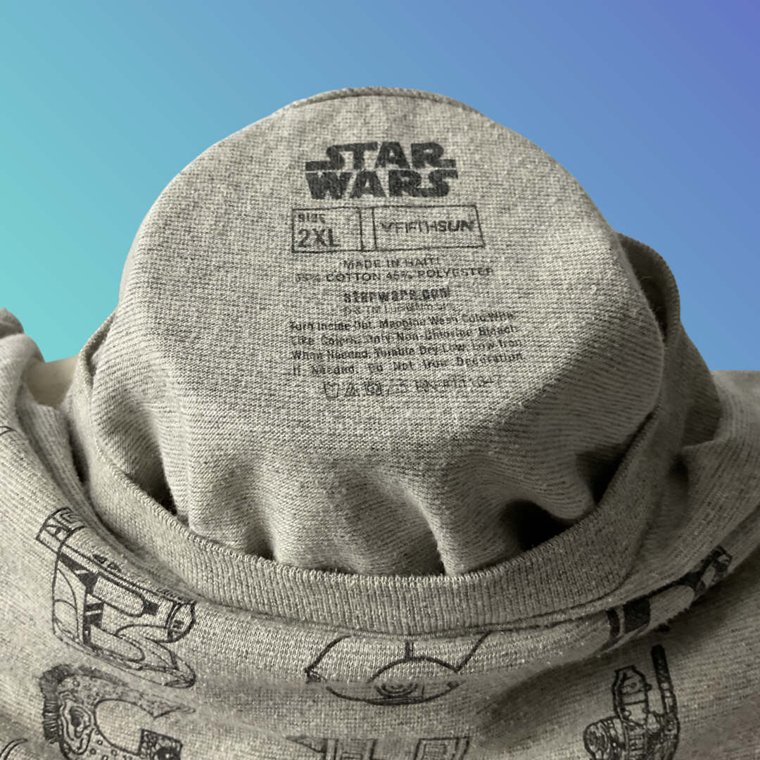 Star Wars (FifthSun) Alphabet Grey T-Shirt (XXL)