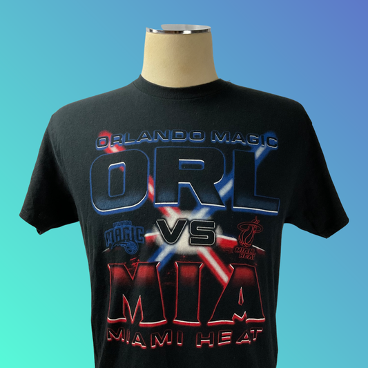 Gildan “Orlando Magic vs. Miami Heat” Black T-Shirt (M)