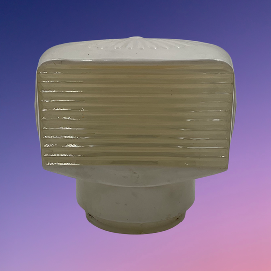 Vintage Art Deco White Glass Lighting Cover / Globe