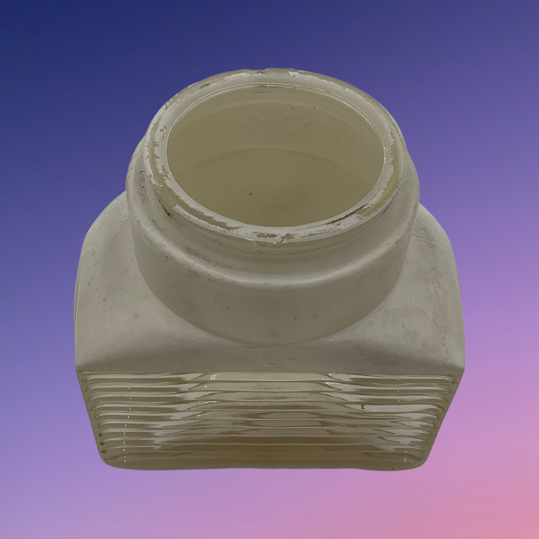 Vintage Art Deco White Glass Lighting Cover / Globe