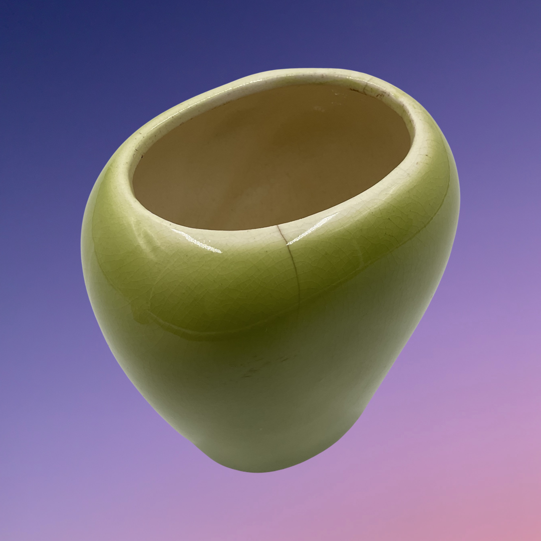Royal Copley Chartreuse Leaf Vase