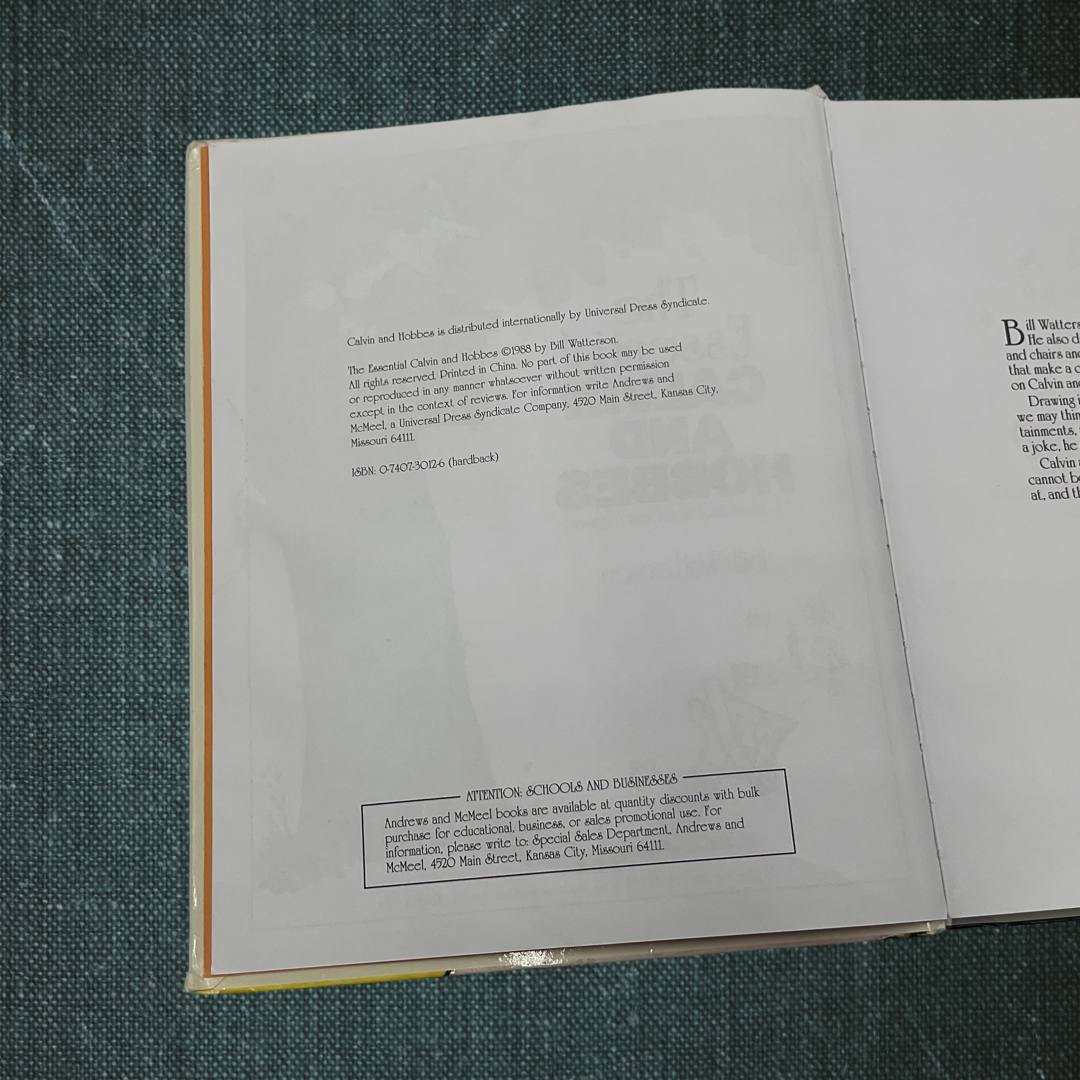 The Essential Calvin and Hobbes: A Calvin and Hobbes Treasury by Bill Watterson