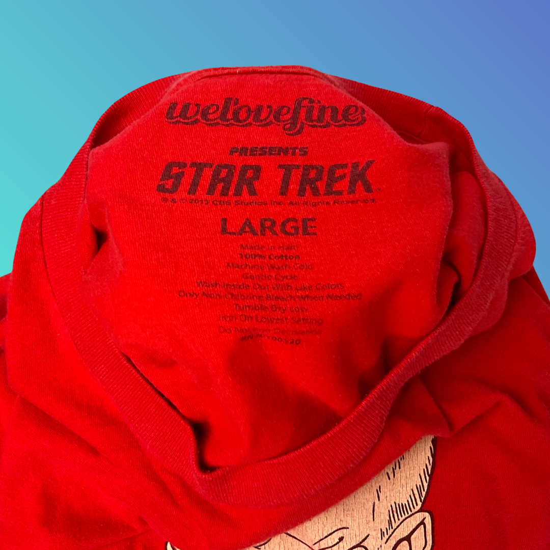 Welovefine presents Star Trek “Facepalm” Red T-Shirt (L)