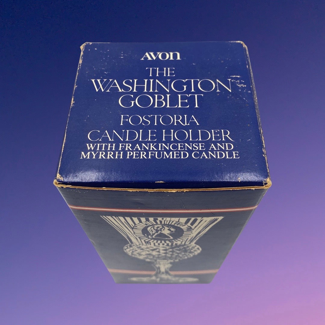 Avon George Washington Goblet - Fostoria Candle Holder