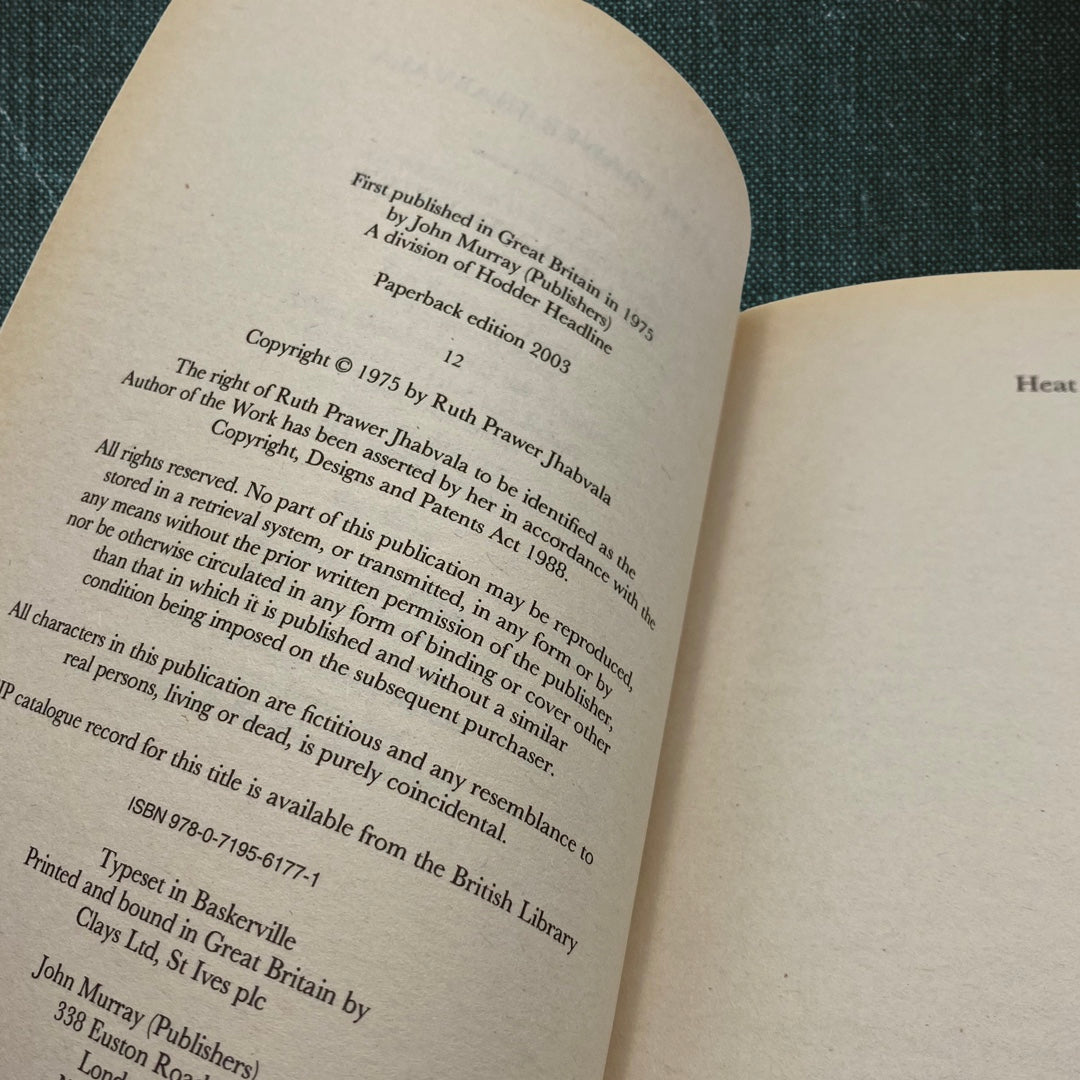 Heat and Dust by Ruth Prayer Jhabvala (2003)