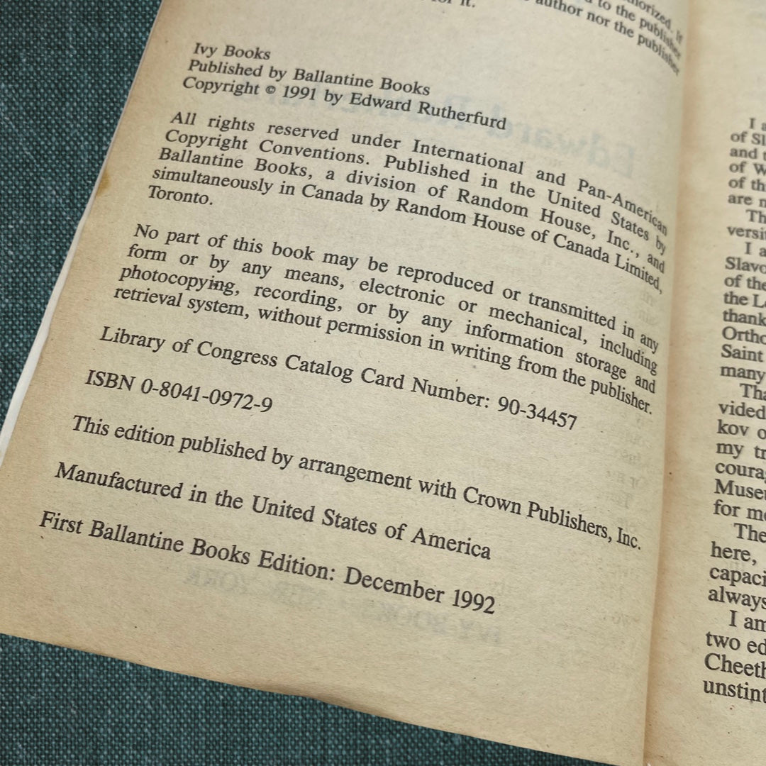 Russka: The Novel of Russia by Edward Rutherford (1991)