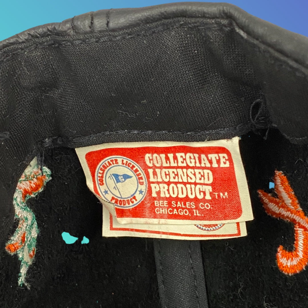 "Miami Hurricanes" Leather Baseball Hat