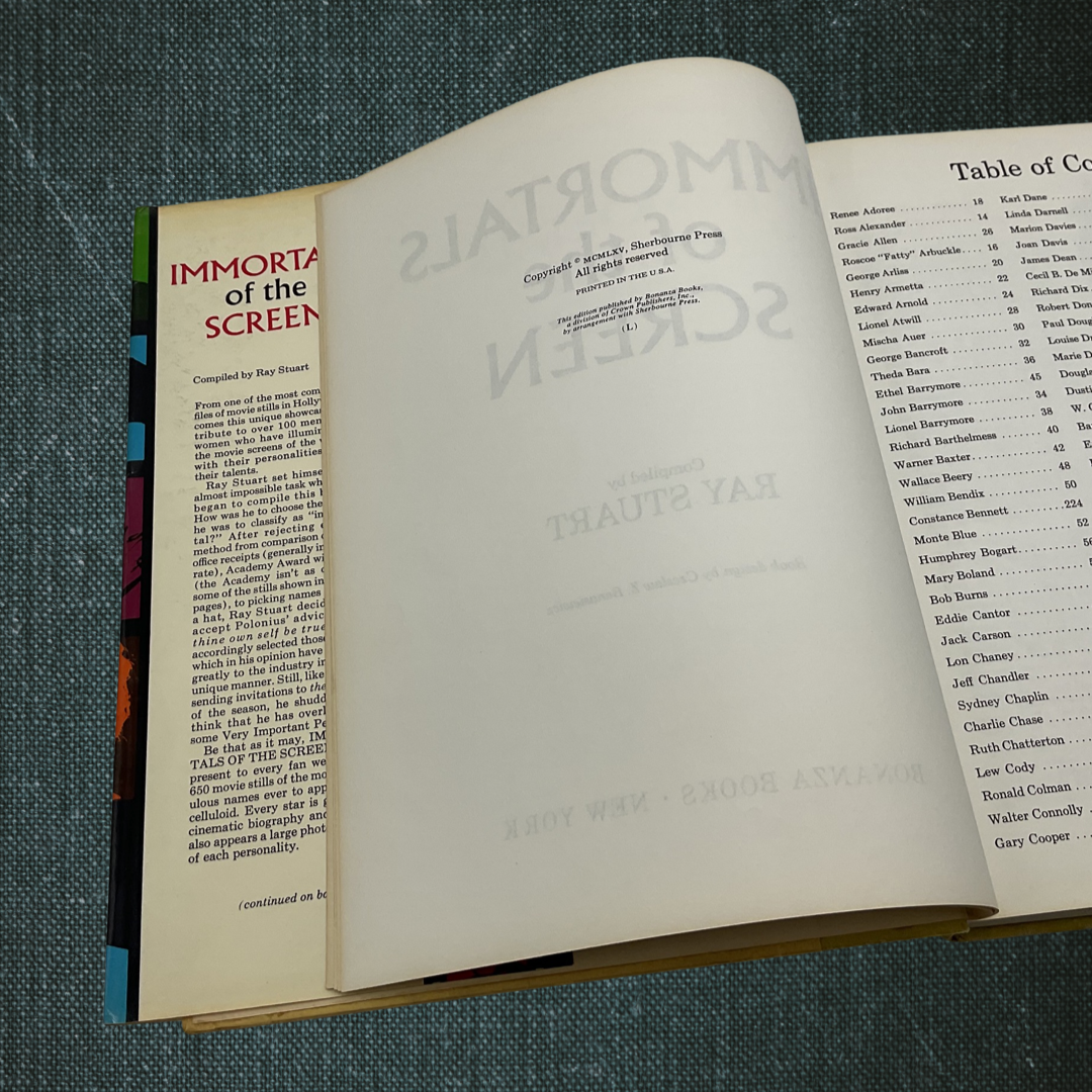 Immortals of the Screen by Ray Stuart (1965)