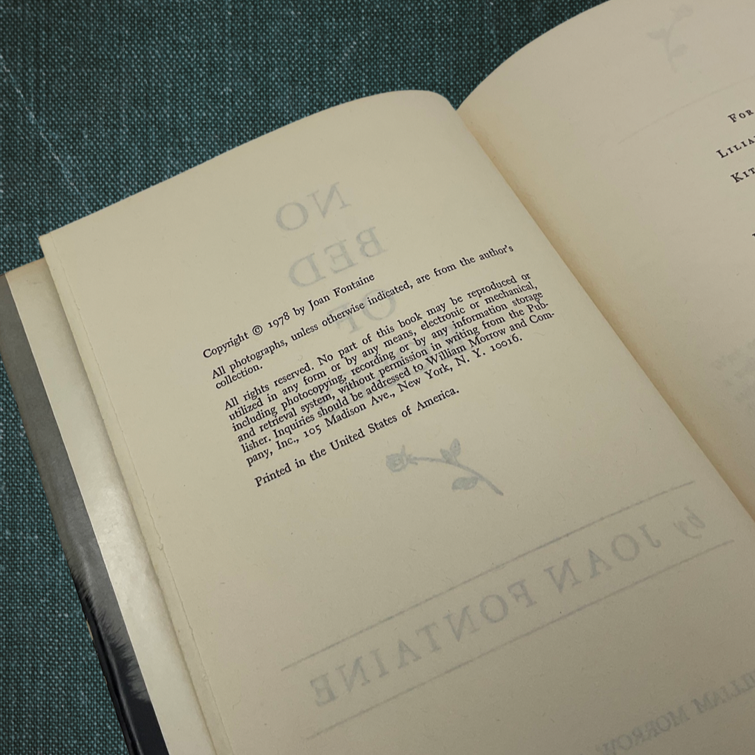 No Bed of Roses: An Autobiography by Joan Fontaine (1978)