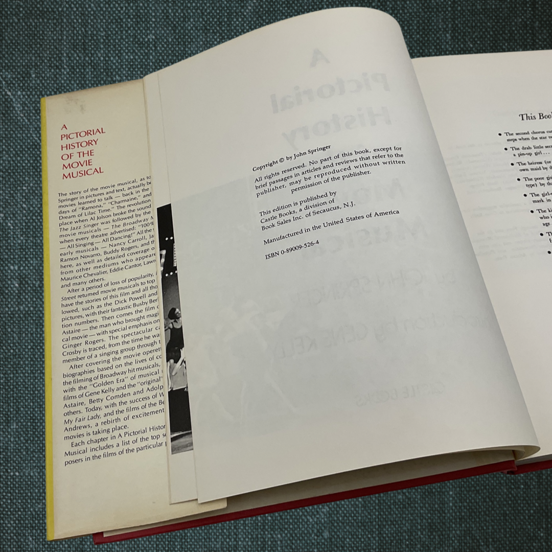 A Pictorial History of the Movie Musical by John Springer