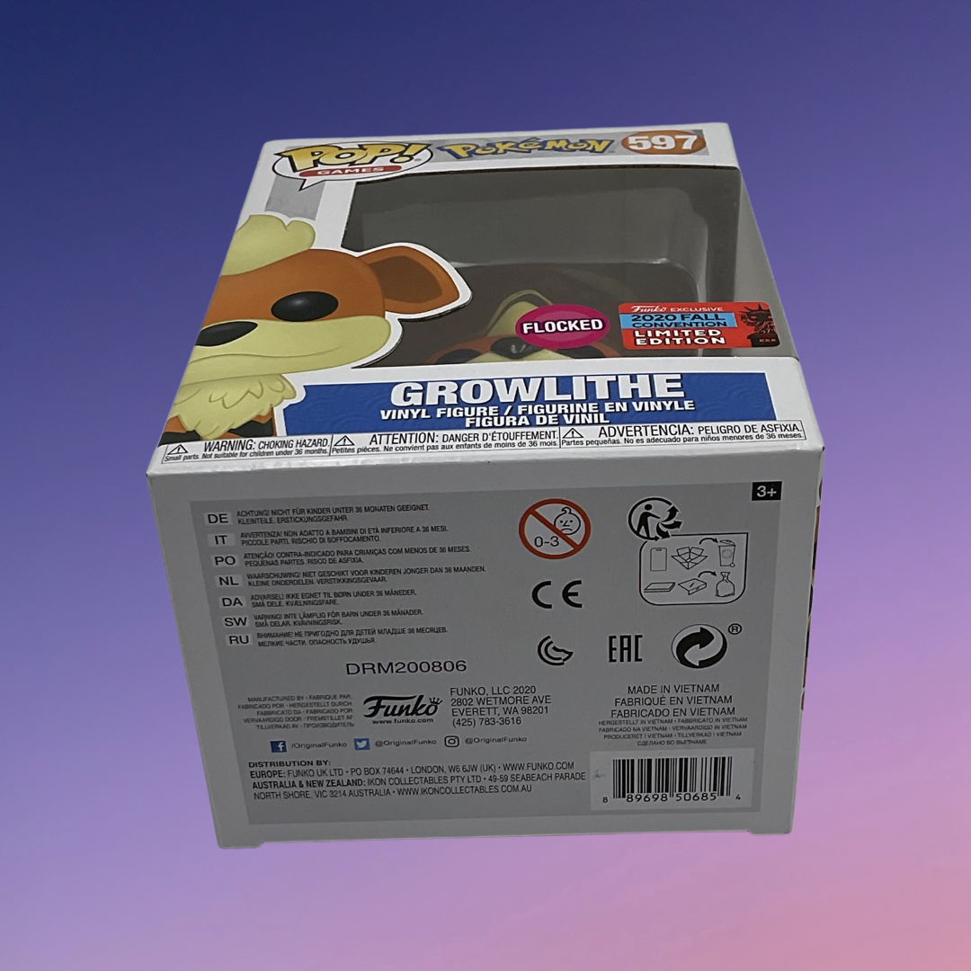 Funko Pop! Pokemon: Growlithe - Flocked (597)