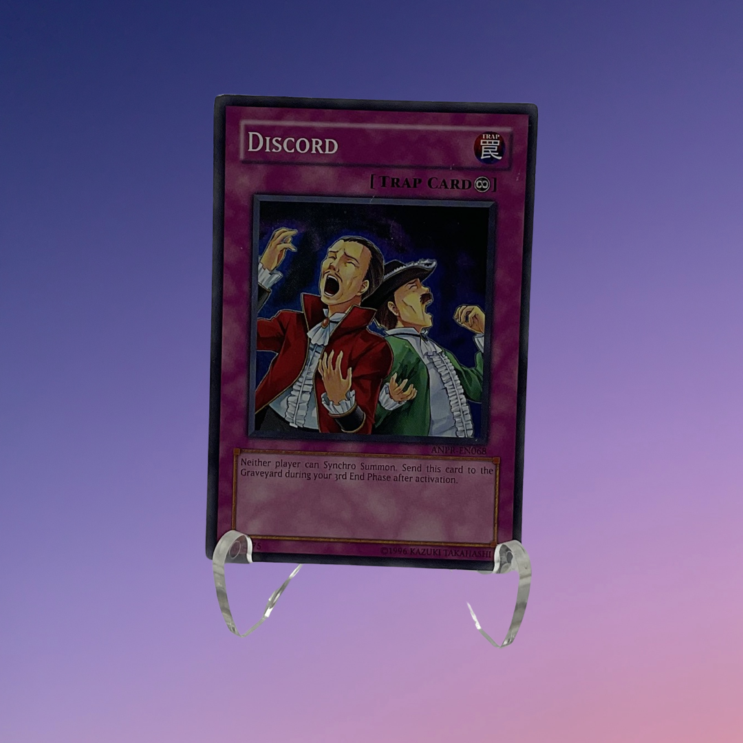 yugioh discord card An Oregon card shop announced on its Discord channel that it has halted its Yu-Gi-Oh tournaments for a week after receiving multiple complaints and bad reviews due to smelly players. Link in