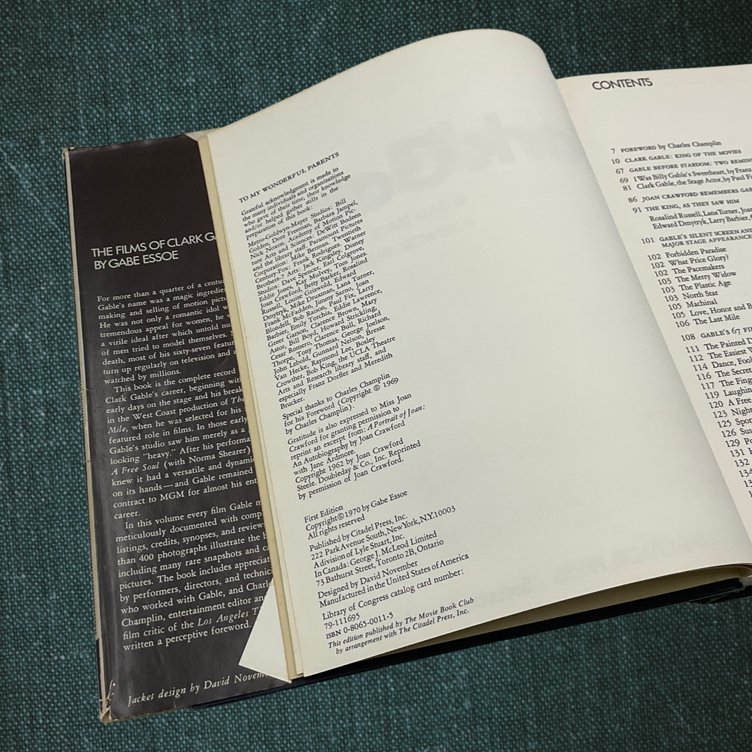 The Films of Clark Gable by Gabe Essoe (1970)