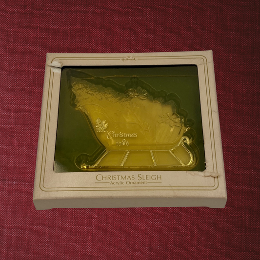 Hallmark Christmas Sleigh Ornament (1982)