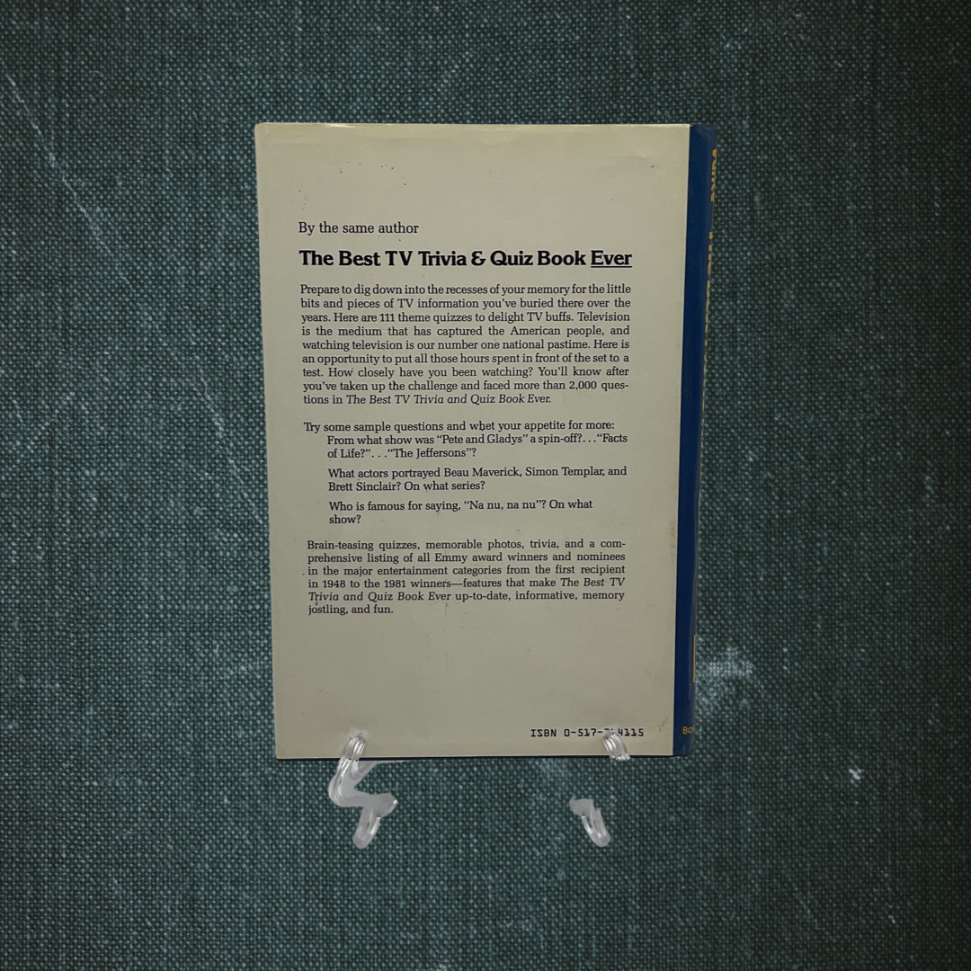 The Best Movie Trivia & Quiz Book Ever by Malcolm Vance (1982)