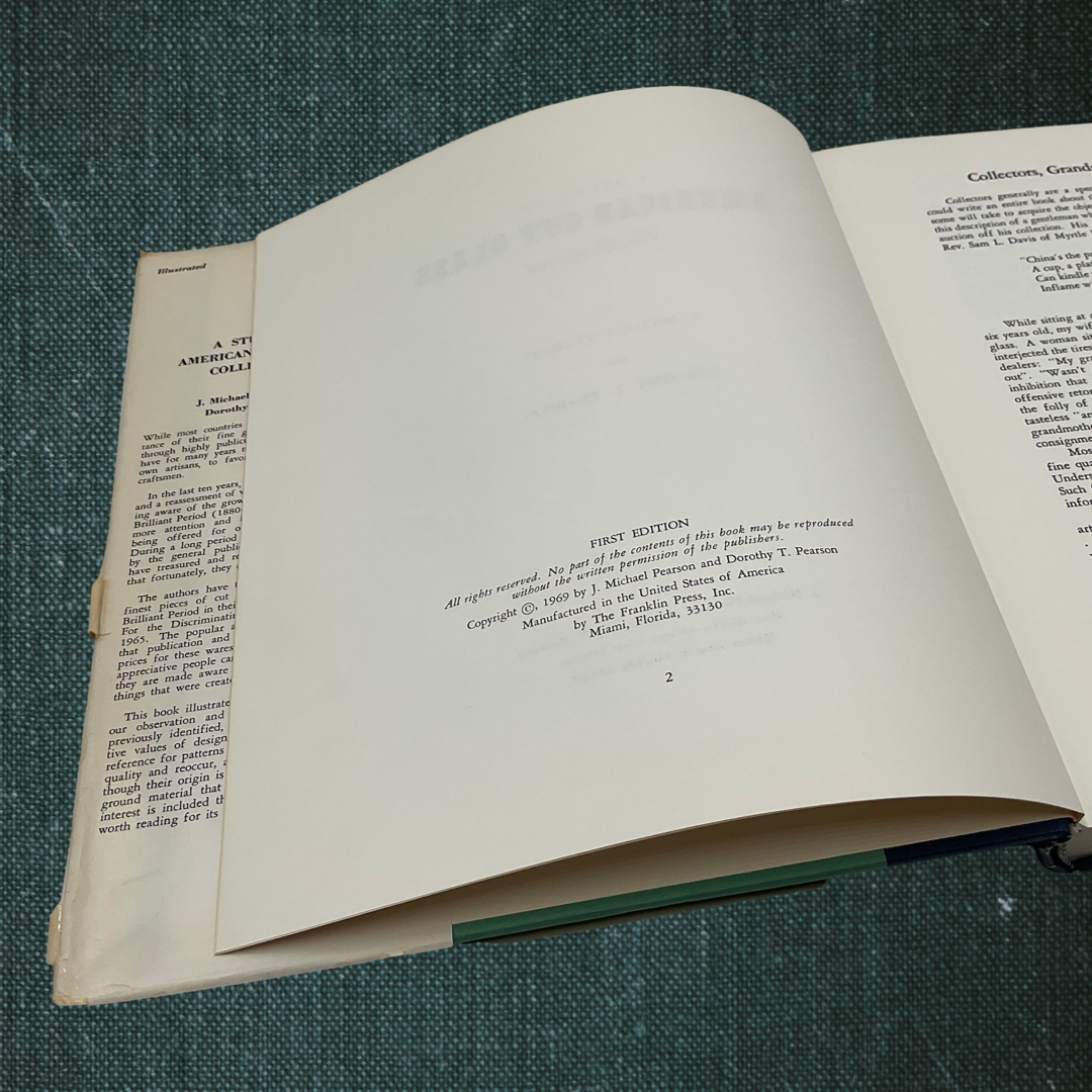 A Study of American Cut Glass Collections by J. Michael Pearson and Dorothy T. Pearson (1969)