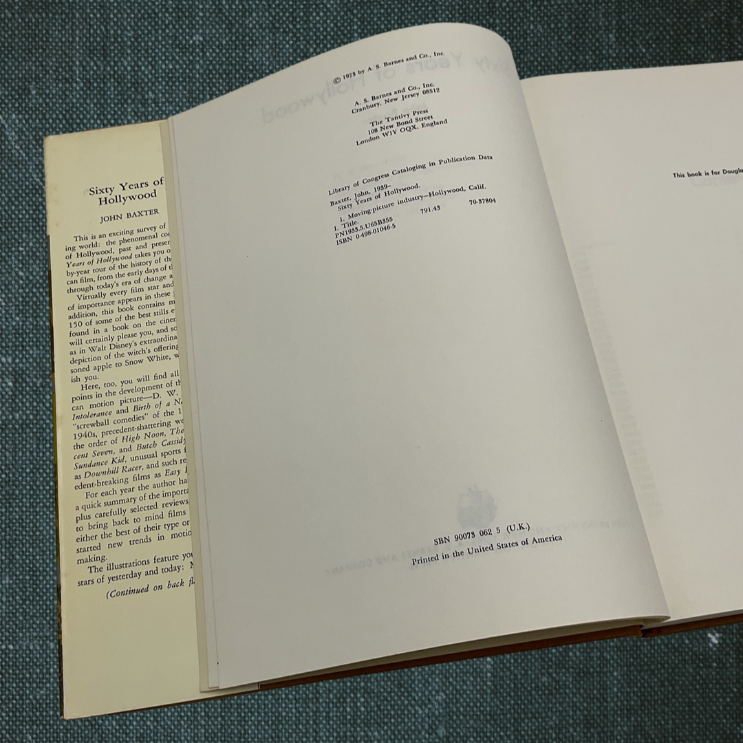 Sixty Years of Hollywood by John Baxter (1973)