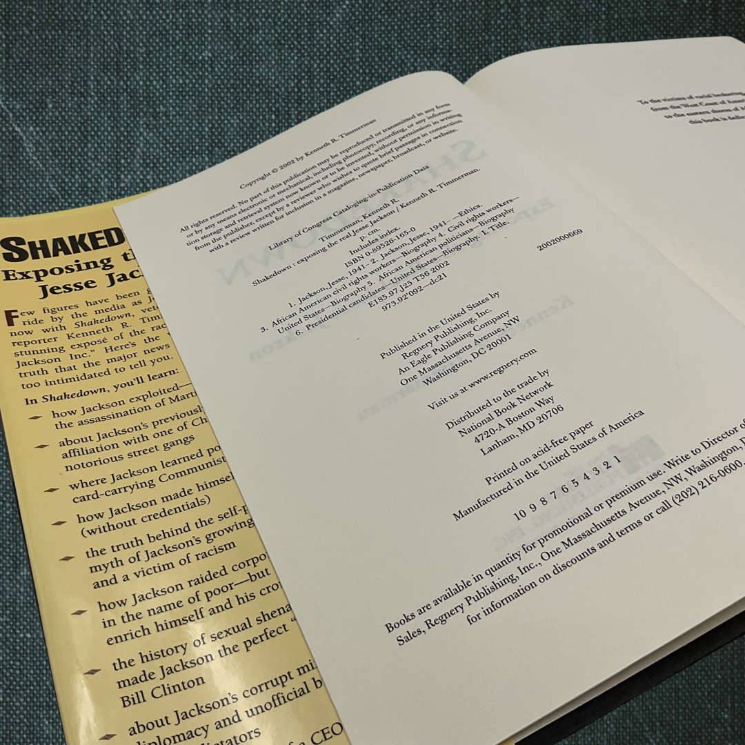 Shakedown: Exposing The Real Jesse Jackson by Kenneth R. Timmerman (2002)