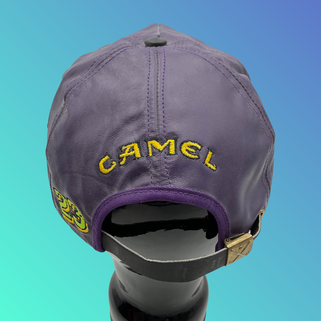 Camel Smokin' Joe's Racing Purple Leather Strapback Hat