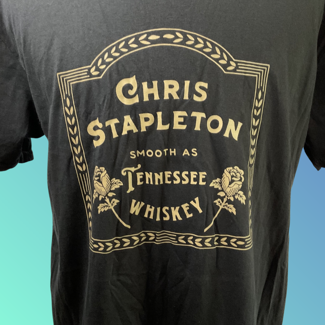 “Chris Stapleton Smooth As Tennessee Whiskey” Black T-Shirt (XXL)