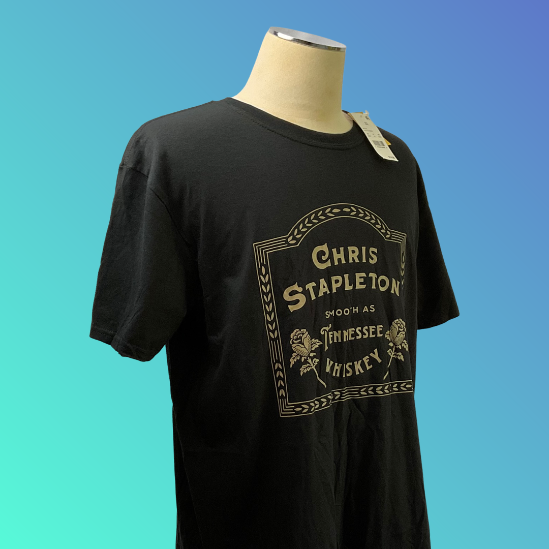 “Chris Stapleton Smooth As Tennessee Whiskey” Black T-Shirt (XXL)