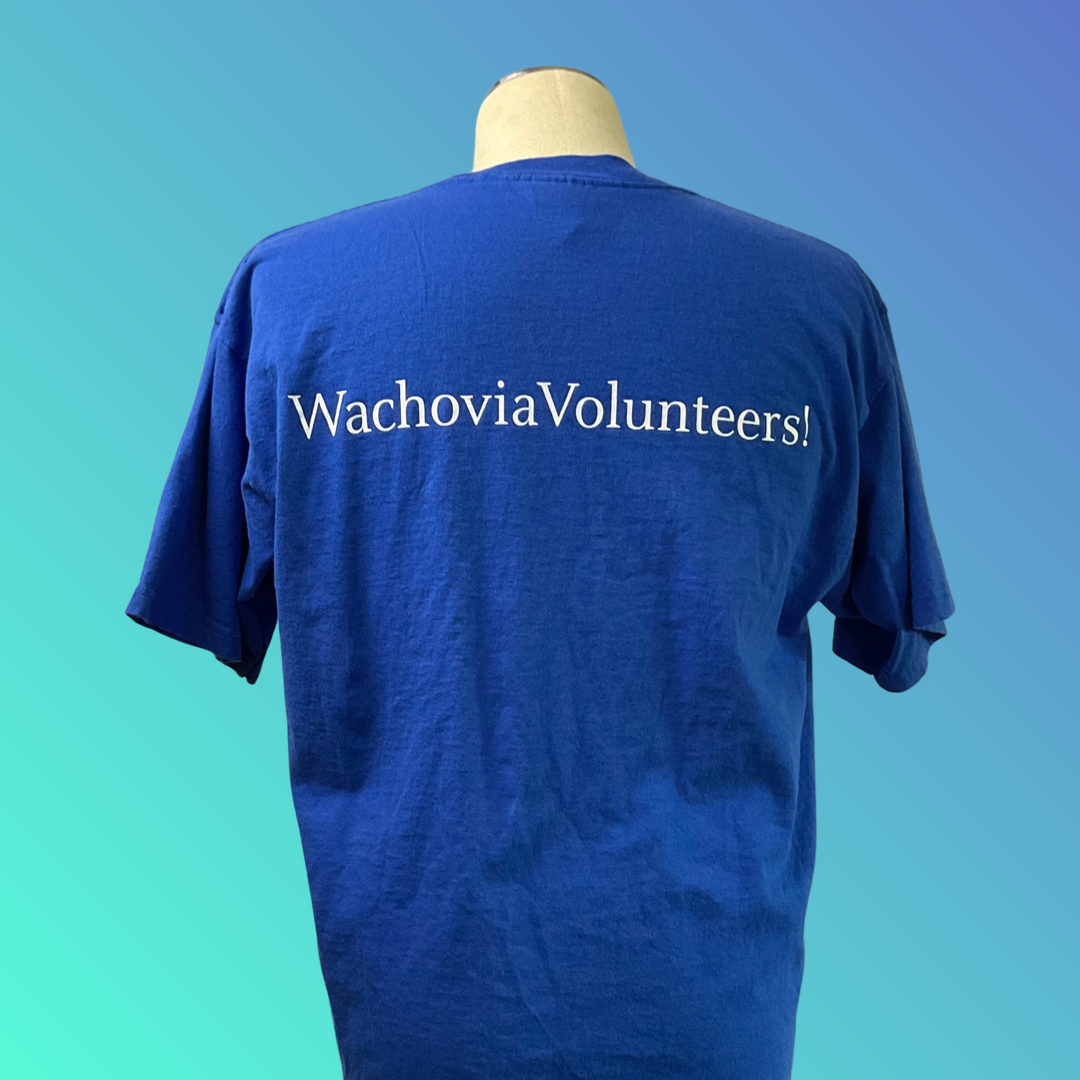 Gildan “Wachovia Volunteers!” Blue T-Shirt (L)