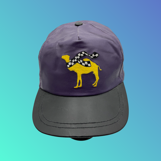 Camel Smokin' Joe's Racing Purple Leather Strapback Hat