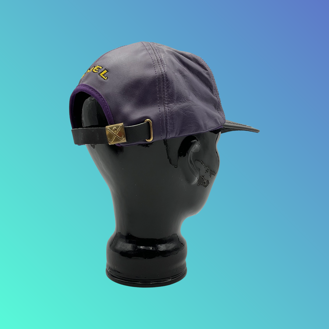 Camel Smokin' Joe's Racing Purple Leather Strapback Hat
