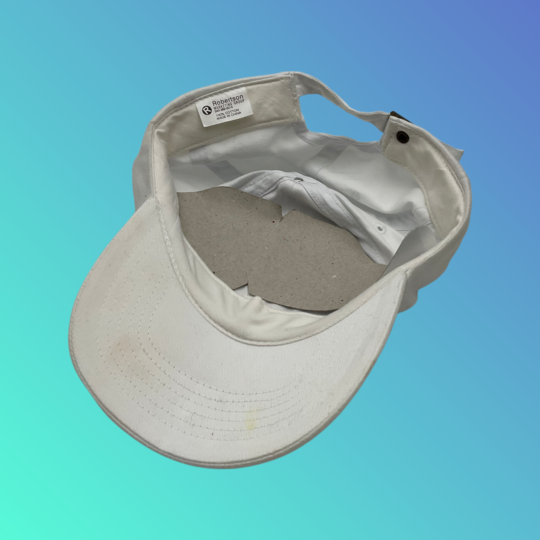 "Wachovia" White Strapback Hat