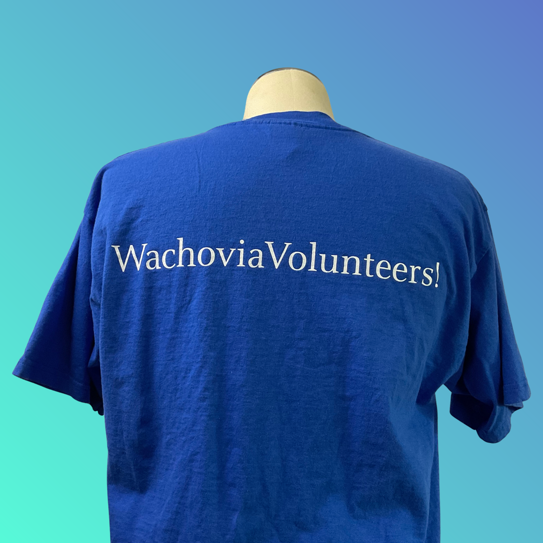 Gildan “Wachovia Volunteers!” Blue T-Shirt (L)