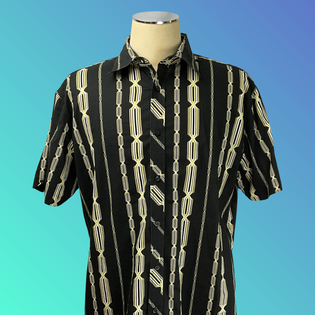 7 Diamonds Short Sleeve Button Up Shirt (XXL)