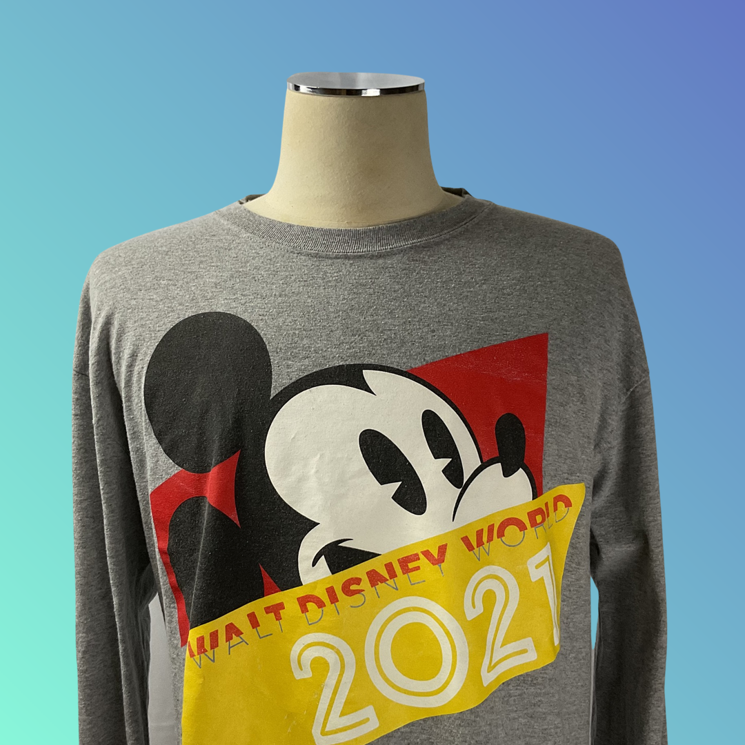 Disney “Walt Disney World 2021” Grey Long Sleeve T-Shirt (XL)