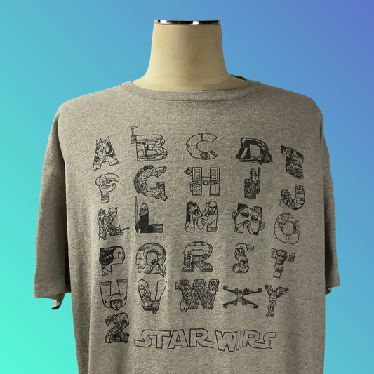 Star Wars (FifthSun) Alphabet Grey T-Shirt (XXL)