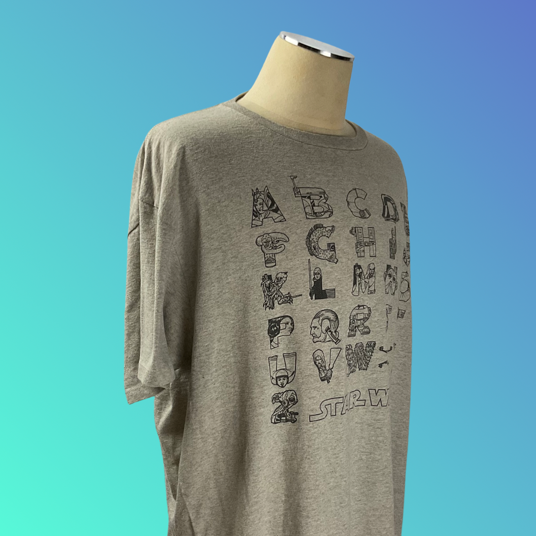 Star Wars (FifthSun) Alphabet Grey T-Shirt (XXL)