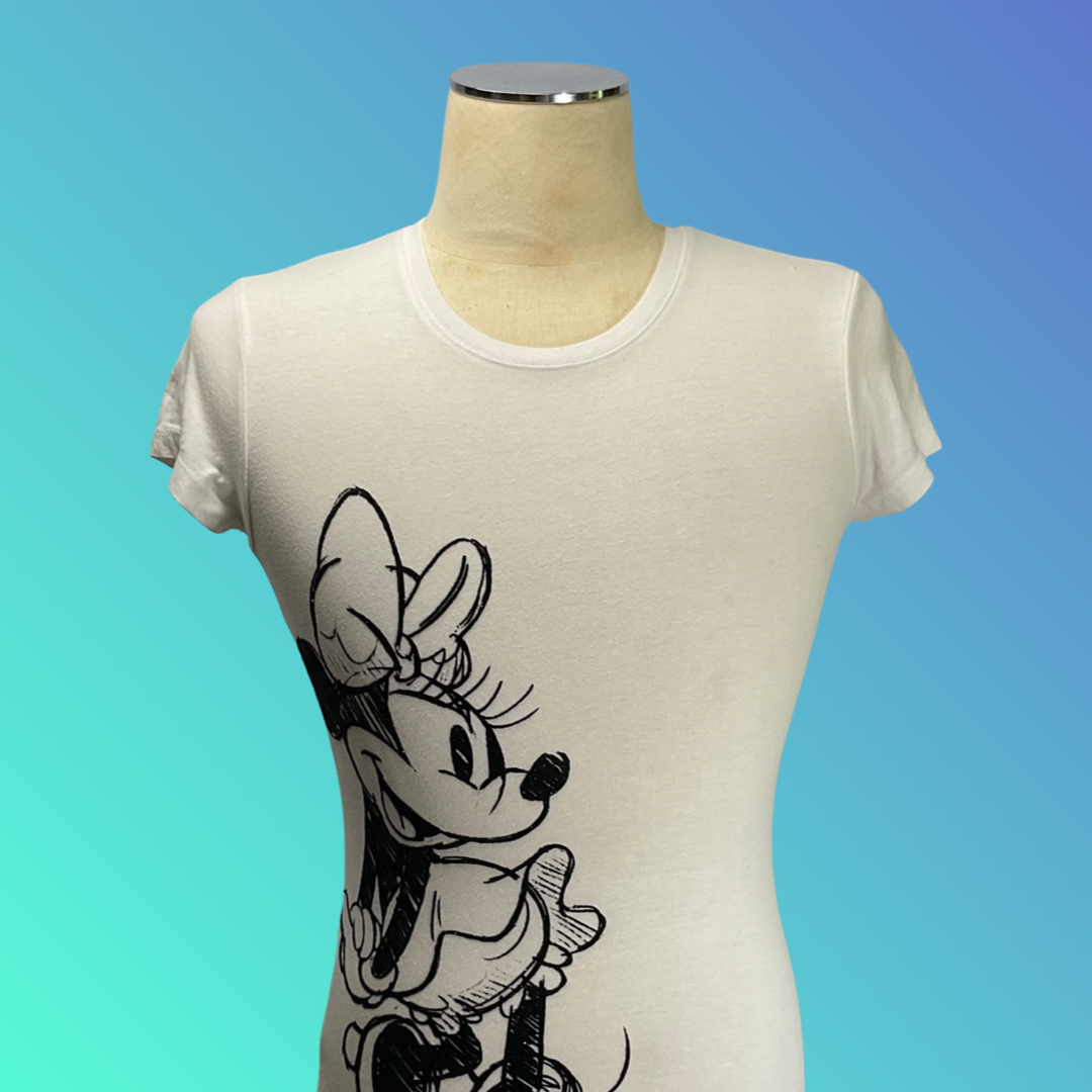 Disney “Minnie Mouse” Sketch White T-Shirt (M)