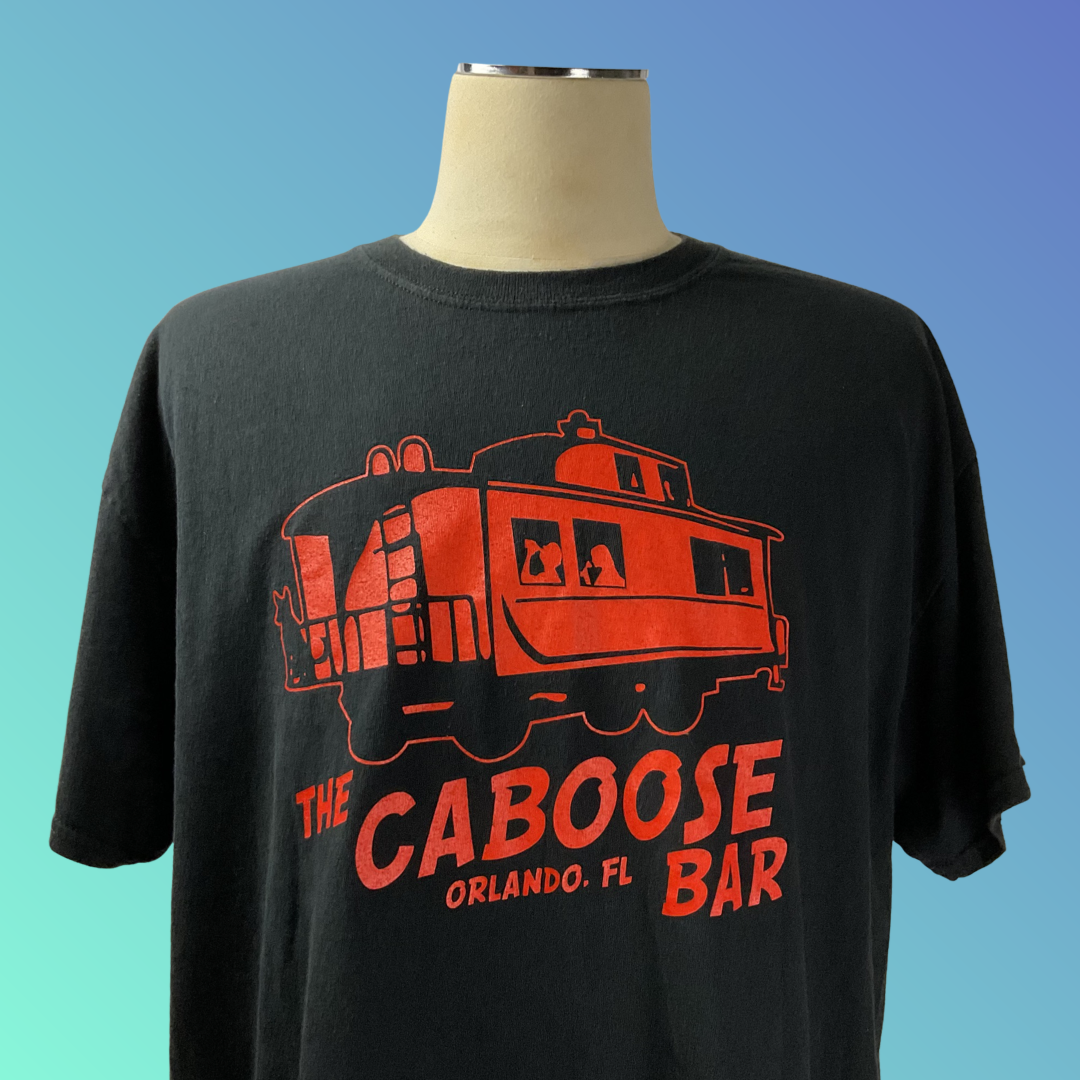 “The Caboose Bar Orlando, FL” Black T-Shirt