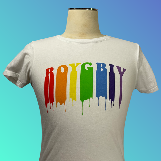 “ROY G BIV” White T-Shirt (M)