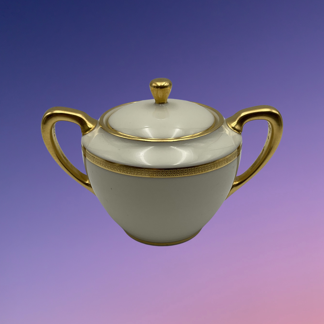 Lenox Tuxedo Sugar Bowl with Lid (Shape 1962)