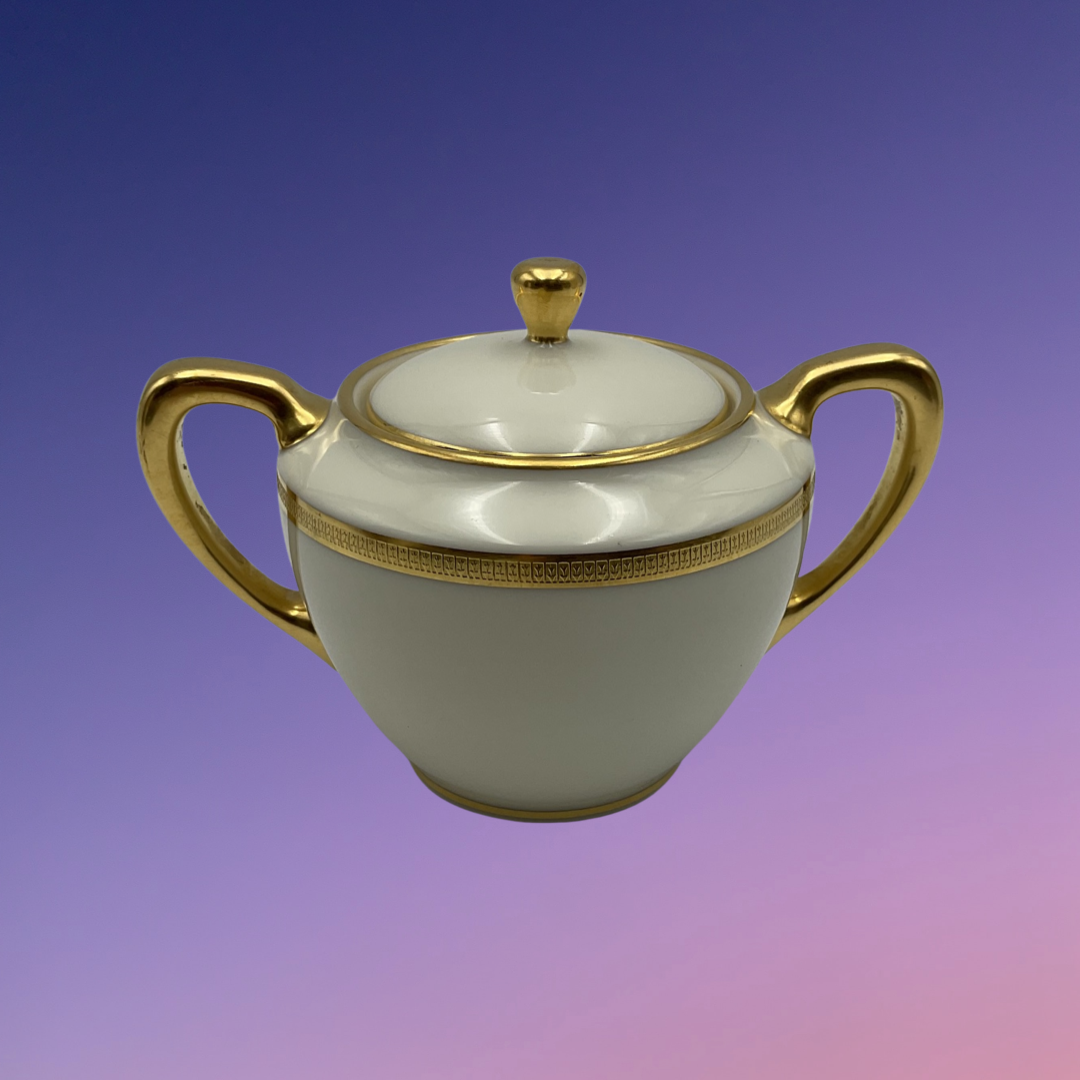 Lenox Tuxedo Sugar Bowl with Lid (Shape 1962)