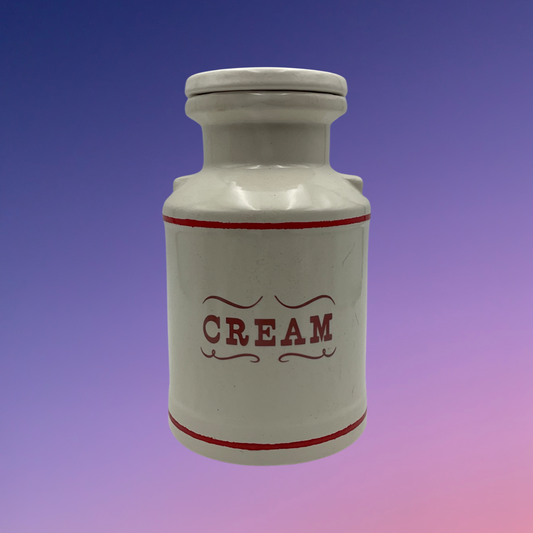 House of Webster "Cream" Ceramic Milk Can with Lid