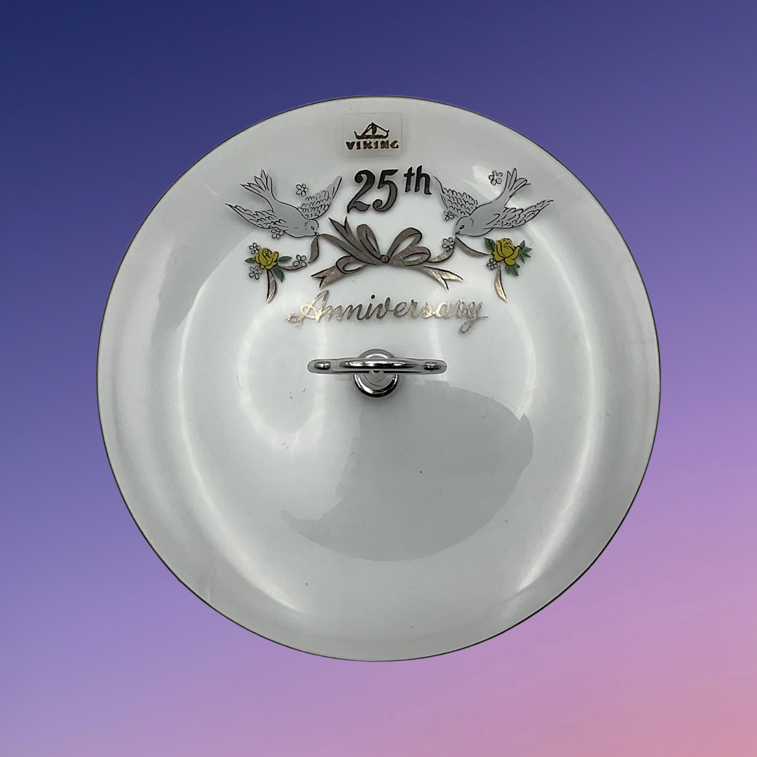 Viking Glass 25th Anniversary Tidbit Serving Tray