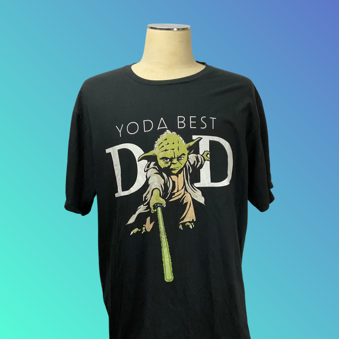 Star Wars “Yoda Best Dad” Black T-Shirt (XL)