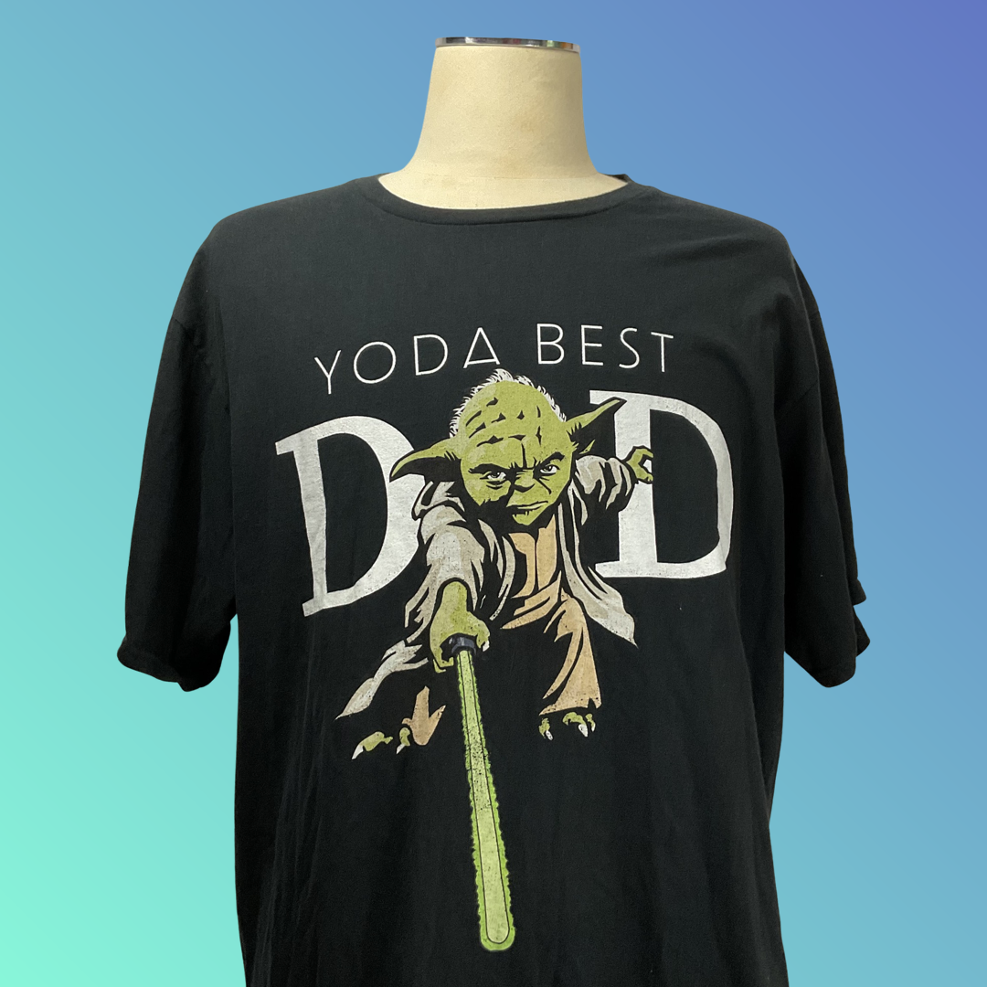 Star Wars “Yoda Best Dad” Black T-Shirt (XL)