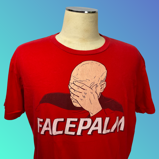 Welovefine presents Star Trek “Facepalm” Red T-Shirt (L)