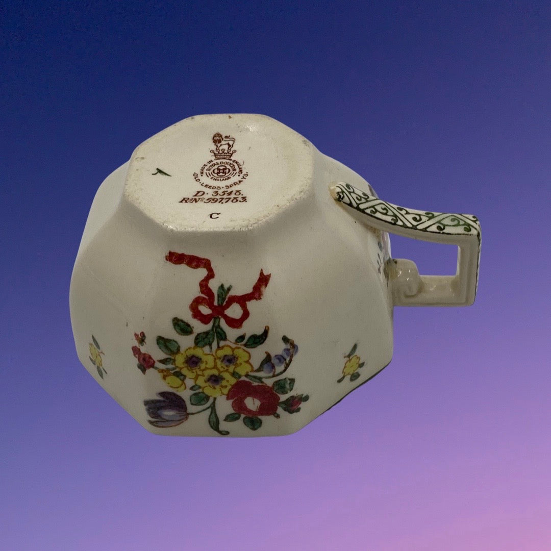 Royal Doulton Old Leeds Spray Flat Cup