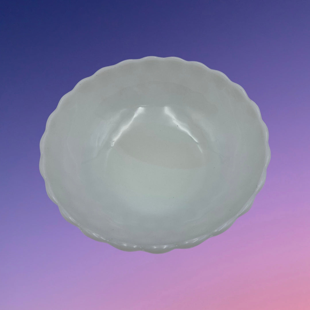 Anchor Hocking Bubble Milk Glass 8” Vegetable Bowl