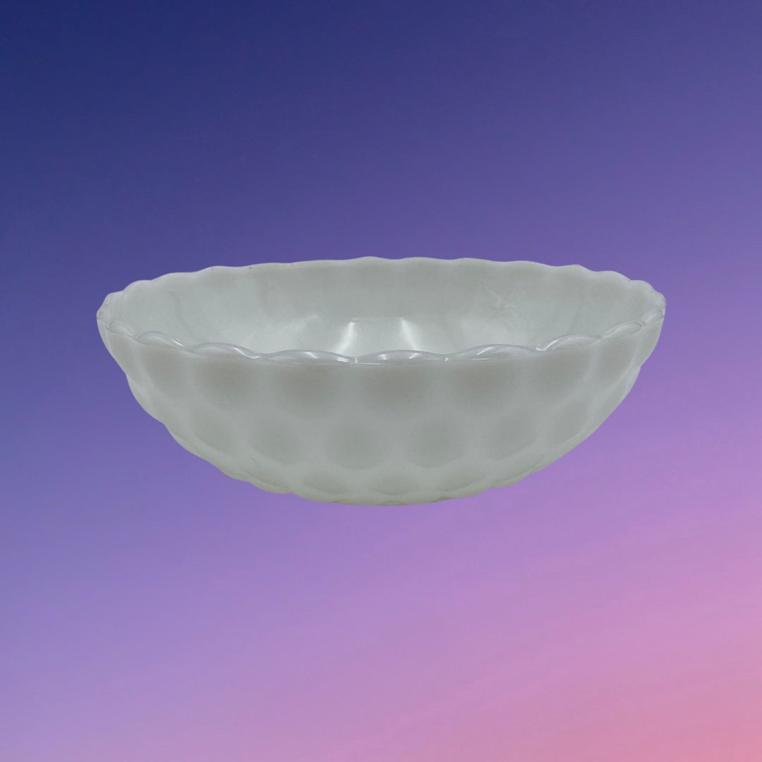 Anchor Hocking Bubble Milk Glass 8” Vegetable Bowl