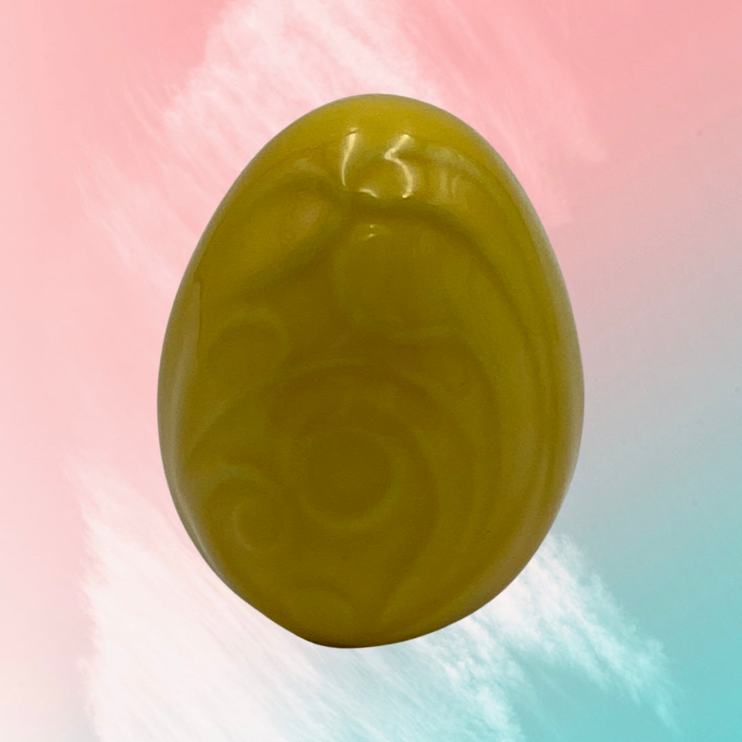 Ceramic Easter Egg - Yellow (2.5")