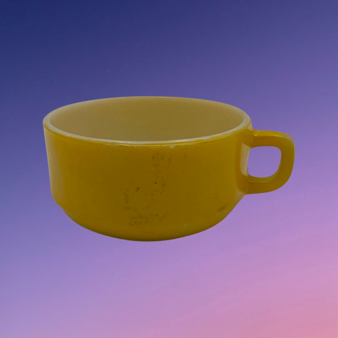 Anchor Hocking Yellow Stackable Soup Mug (303)